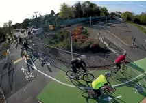  ?? PHOTO: JOSEPH JOHNSON/STUFF ?? Congress delegates follow the path through Christchur­ch’s suburbs. Such dedicated cycleways can cost $3m per km.