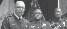  ?? ARIEL COBBERT/ THE COMMERCIAL APPEAL ?? Memphis Police Department Director Michael Rallings addresses the media about Tennessee Gov. Bill Lee’s proposed legislatio­n on Feb. 27.