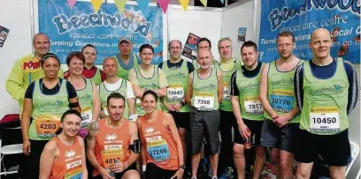  ??  ?? Some members of Team Beechwood who ran the Manchester 10k for the charity