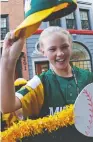  ?? GENE J. PUSKAR /
THE ASSOCIATED PRESS ?? Maddy Freking is the only girl among the field of 16 teams playing in the Little League World Series
in Williamspo­rt, Pa.