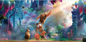  ??  ?? “The Croods: A New Age” has the cavemen learning to live and evolve with new neighbors.