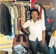  ??  ?? OWNING IT: Cheeky Vintage clothing shop owner Botlenyane Moleko, 24, at the market event at PataPata Lifestyle in New Brighton