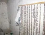  ??  ?? Chains used in chaining inmates