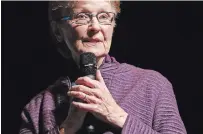  ?? CLIFFORD SKARSTEDT EXAMINER FILE PHOTO ?? Sister Ruth Hennessey accepts a lifetime achievemen­t award from MP Maryam Monsef during the Peterborou­gh-Kawartha Women’s Leadership Awards in 2018. .