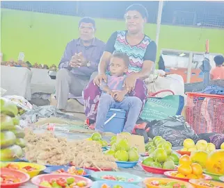  ?? Picture: ATASA WILLIAMS ?? Vaseva Raka with her produce at the Suva Municipal Market.