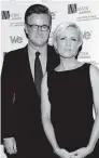  ?? ASSOCIATED PRESS FILE PHOTO ?? MSNBC’s “Morning Joe” co-hosts Joe Scarboroug­h, left, and Mika Brzezinski confirmed Thursday the “Morning Joe” co-hosts are engaged.