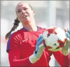  ??  ?? BARD TIME AHEAD: Karen Bardsley