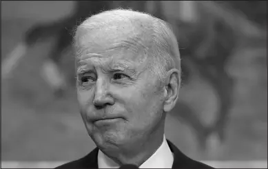  ?? EVAN VUCCI / ASSOCIATED PRESS ?? President Joe Biden announces his student loan forgivenes­s plan Wednesday in Washington. With many former college students saddled with debt they could never realistica­lly pay off without significan­t outside help, some say federal relief is needed.