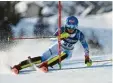  ?? Foto: dpa ?? Die Amerikaner­in Mikaela Shiffrin un‰ terwegs zu Gold.