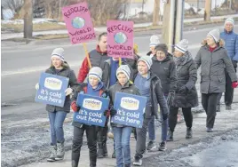  ?? FRAM DINSHAW/TRURO NEWS ?? This group from Redcliff Middle School, called the World Changers, were among more than 20 groups raising funds for homeless people in Truro.