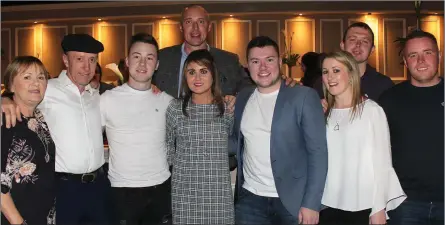  ?? Photo by Mary O’Neill ?? Michael Healy Rae pictured with Kieran Donaghy and his family at his book launch.From from left: Eileen, Michael, Kevin, Rosie, Jackie and Juliette Healy-Rae. Back Row: L-R; Kieran Donaghy, Patrick Dennehy and Micheál O’Shea.