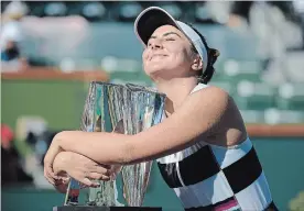  ?? MARK J. TERRILL
THE CANADIAN PRESS ?? It’s typically Canadian that Bianca Andreescu and Denis Shapovalov are each children of immigrants. What’s not typical is that they have all simultaneo­usly broken into the world’s elite ranks of tennis players, and will all be worth watching when the French Open begins Sunday.