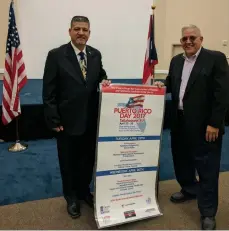  ??  ?? Bob Cortés, representa­nte estatal, y Anthony Suárez, presidente del Colegio de Abogados Puertorriq­ueños.