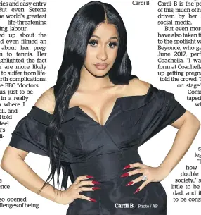  ?? Photo / AP ?? Cardi B.