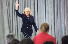  ?? Brett Coomer / Staff photograph­er ?? First lady Jill Biden, shown above in 2018, and Secretary of Education Miguel Cardona will visit two public schools open for in-person learning on Wednesday, one in Meriden — Cardona’s hometown where he previously taught — and one in Waterford, Pa.