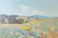  ??  ?? Granville Redmond (1871-1935), Poppies and Lupine, 1914. Oil on canvas, 20 x 30 in., signed and dated lower left: ‘Granville Redmond 1914.’ Courtesy Bonhams. Estimate: $100/150,000