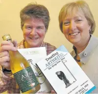  ??  ?? ●●Christine Horner with St Paul’s Church organist Sarah Gall, who drinks cider vinegar to cure her arthritis