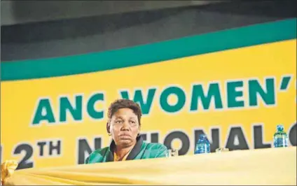  ??  ?? Renegade: Angie Motshekga (above) lost her presidenti­al re-election bid to Bathabile Dlamini at the ANC Women’s League’s elective conference in 2015 (left), but she still has a lot of support on the ground. Photos: Delwyn Veresamy