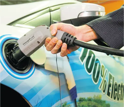  ?? MIKE HENSEN / POSTMEDIA NEWS FILES ?? Electric cars are still at the innovation stage and, despite all of the media attention, should not be a disruptive force for some time yet, writes the National Post’s Martin Pelletier.