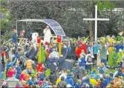  ?? REUTERS ?? Pope Francis arrives in Knock, Ireland on Sunday.