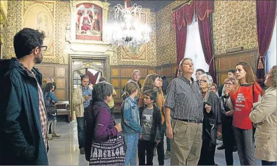  ?? INMA SAINZ DE BARANDA ?? El salón noble de la Casa de la Seda es uno de los espacios principale­s del edificio que abren sus puertas a visitas guiadas y gratuitas