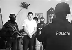  ?? POLICÍA ?? • José Carlos Tuárez fue detenido en Manabí durante un operativo policial que se desarrolló en seis provincias.