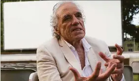  ?? Gregorio Borgia / Associated Press ?? Director Abel Ferrara during an interview on his latest movie “Padre Pio,” which pays homage to one of Italy’s best-known and most revered saints.