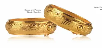  ??  ?? Dragon and Phoenix Bangle Bracelets