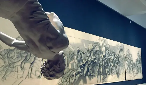  ??  ?? Passione e tecnica Le opere di Nicola Verlato, veronese, presenti all’interno della mostra dedicata a Caravaggio al Mart