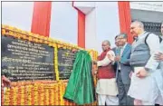  ??  ?? Bihar CM Jitan Ram Manjhi lays the foundation stone of minority hostels at Magadh University in Bodh Gaya on Saturday. PTI PHOTO