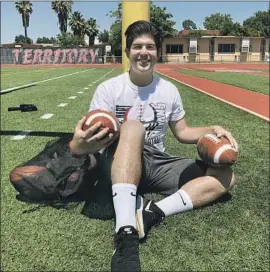  ?? Eric Sondheimer Los Angeles Times By Eric Sondheimer ?? AARON RODRIGUEZ averaged 38.1 yards a punt as a junior and made four field goals for Hart. He’s aiming to become the best punter in Southern California.