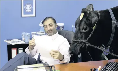  ??  ?? ●●Azhar Zouq, managing director of Lancashire Farm Dairies, following the announceme­nt the company is using only free range milk in its yoghurts