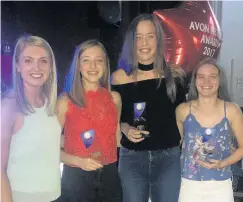  ??  ?? Prize night Avon’s U17 A squad winners collect their awards