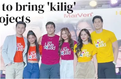  ?? ?? FROM LEFT: Jerome Ponce, Krissha Viaje, Marco Gallo, Heaven Peralejo, Hyacinth Callado and Gab Lagman