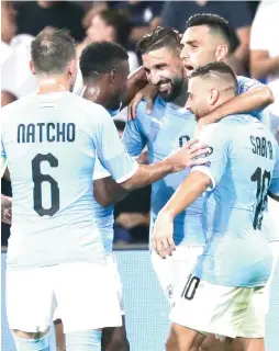  ?? (Danny Maron) ?? ISRAEL SNAPPED a four-game winless streak in Euro 2020 qualifiyin­g with a 3-0 victory over visiting Latvia this week in Beersheba’s Turner Stadium.