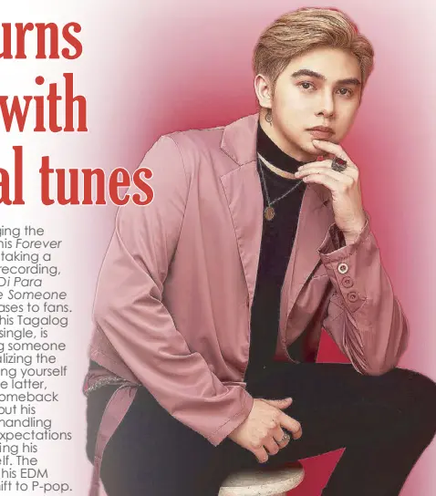 Jace Roque returns to music scene with autobiogra­phical tunes ...