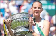  ??  ?? Karolina Pliskova celebrates her win against Angelique Kerber