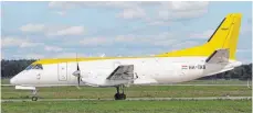  ?? FOTO: BJÖRN STREY CC-BY-SA 2.0 ?? Saab 340: Mit solchen Flugzeugen will „Holiday Airways“fliegen. Am Bodensee sind sie seit Jahren nicht mehr verkehrt.