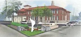  ?? GROTH DESIGN GROUP ?? The historic St. Mary's Catholic School in Port Washington would be converted into apartments under a conceptual plan.