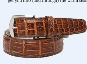  ??  ?? TWO TONE NILE CROCODILE BELT