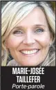  ??  ?? MARIE-JOSÉE
TAILLEFER Porte-parole