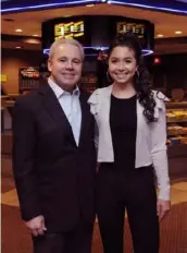  ?? Post-Gazette ?? Owner Rick Stern and his daughter, Alexa Stern Hyland, stand in The Manor Theatre lobby in 2012.