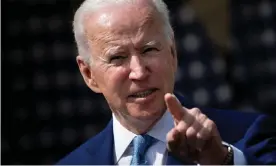  ??  ?? Biden has sent his plan to 135 OECD countries, but faces formidable opposition at home. Photograph: Brendan Smialowski/AFP/Getty