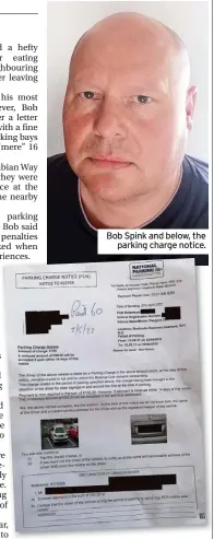  ?? ?? Bob Spink and below, the parking charge notice.