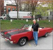  ?? JOSEPH PHELAN — JPHELAN@DIGITALFIR­STMEDIA.COM ?? John Grady gears up for the third annual Saratoga Classic Car Show.