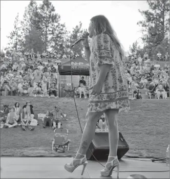  ?? Special to The Daily Courier ?? Hundreds turned out last year to hear Crystal Shawanda, an indigenous blues singer-songwriter, perform at West Kelowna’s Music in the Park.