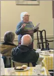  ?? Photograph: Ewan Halley. ?? Kate Phillips discusses her book at Tayvallich Hall.