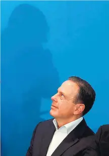  ?? WERTHER SANTANA/ESTADÃO ?? São Paulo. João Doria reforça apoio a Alckmin: ‘Plano A’