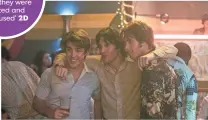  ?? VAN REDIN ?? Plummer (Temple Baker), Roper (Ryan Guzman) and Jake (Jenner) navigate college life in Everybody Wants Some!!