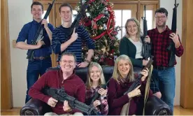  ?? Photograph: Thomas Massie/Twitter ?? Thomas Massie’s Christmas family photo. ‘The guy’s abominable but that’s what’s happening to the Republican party,’ said one critic.